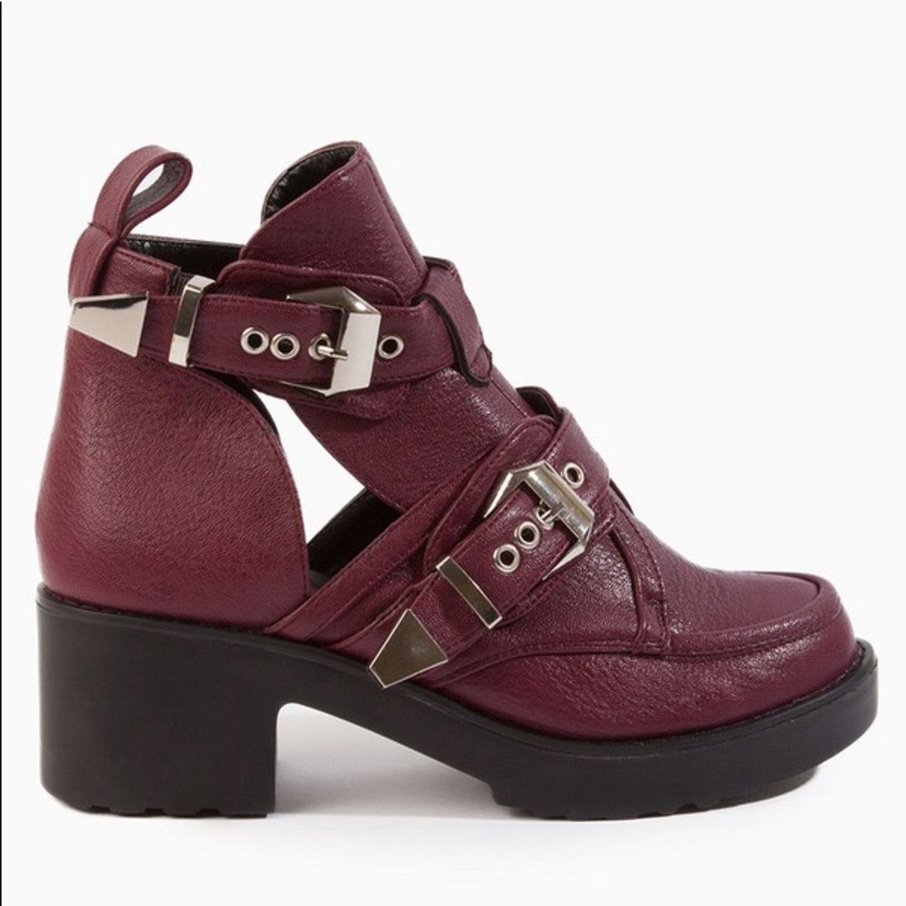 TOBI Burgundy Rebel Scholar Bootie